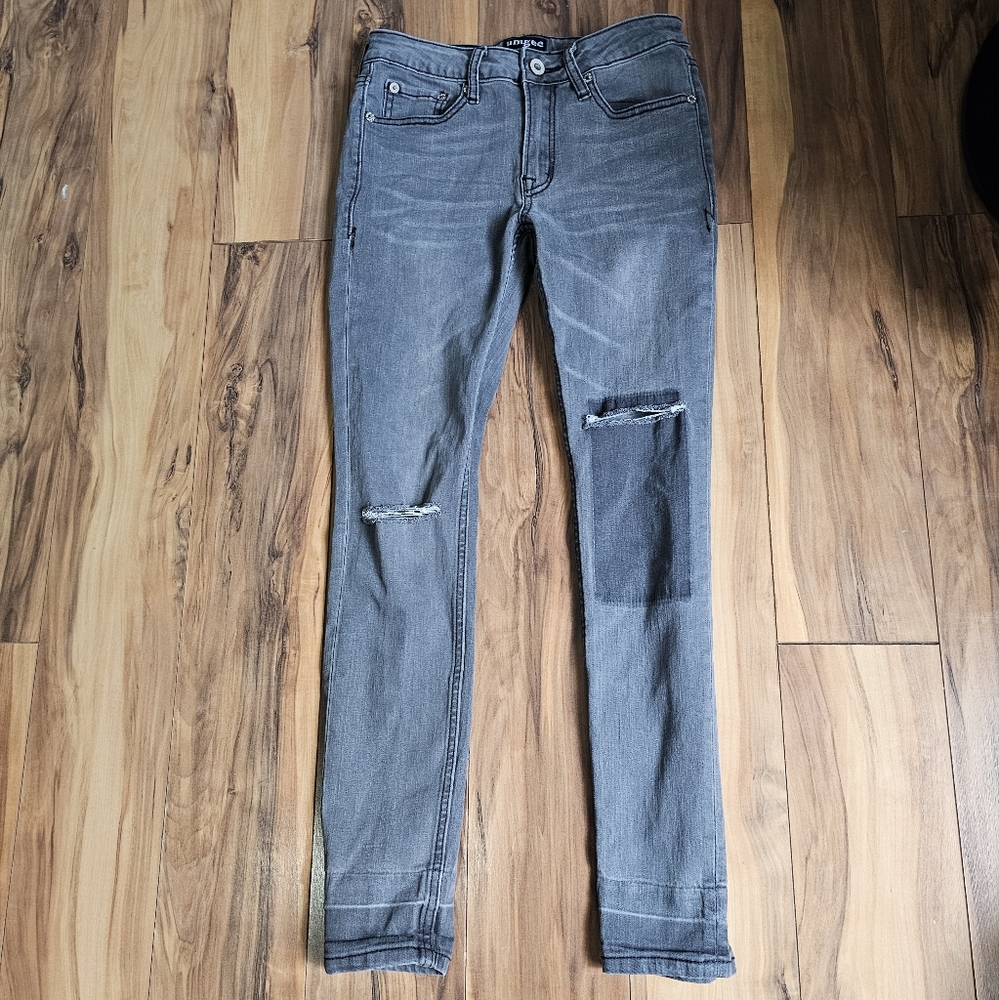 Umgee Distressed Skinny Jeans Grey-26